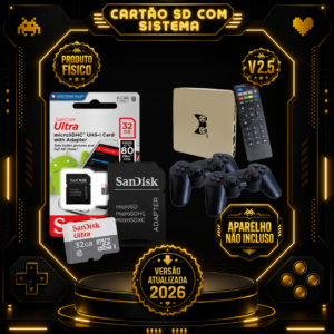 Cartão Sd Para Game Box Dourada (S905L) ou (S905M) V2.5 2026