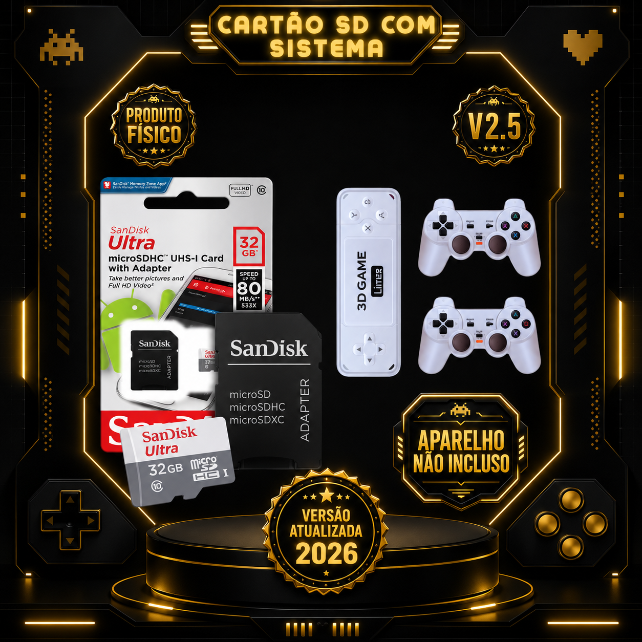Cartão Sd Para Game Stick Y6 V2.5 2026
