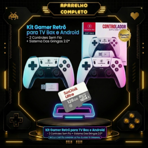 kit gamer retrô para tv b0x e android celular tv android
