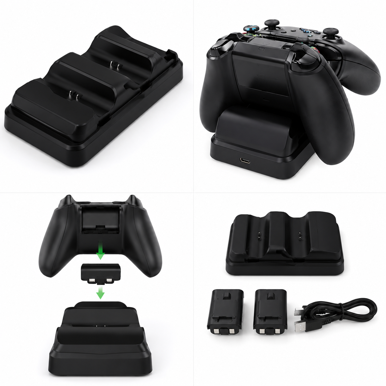 Base Carregadora Dupla DOBE para Controle Xbox One S e Xbox One X