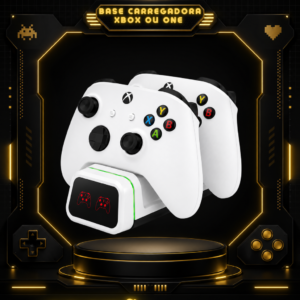 Base Carregadora Dupla DOBE para Controle Xbox Series S/X e Xbox One S/X com 2 Baterias Recarregáveis