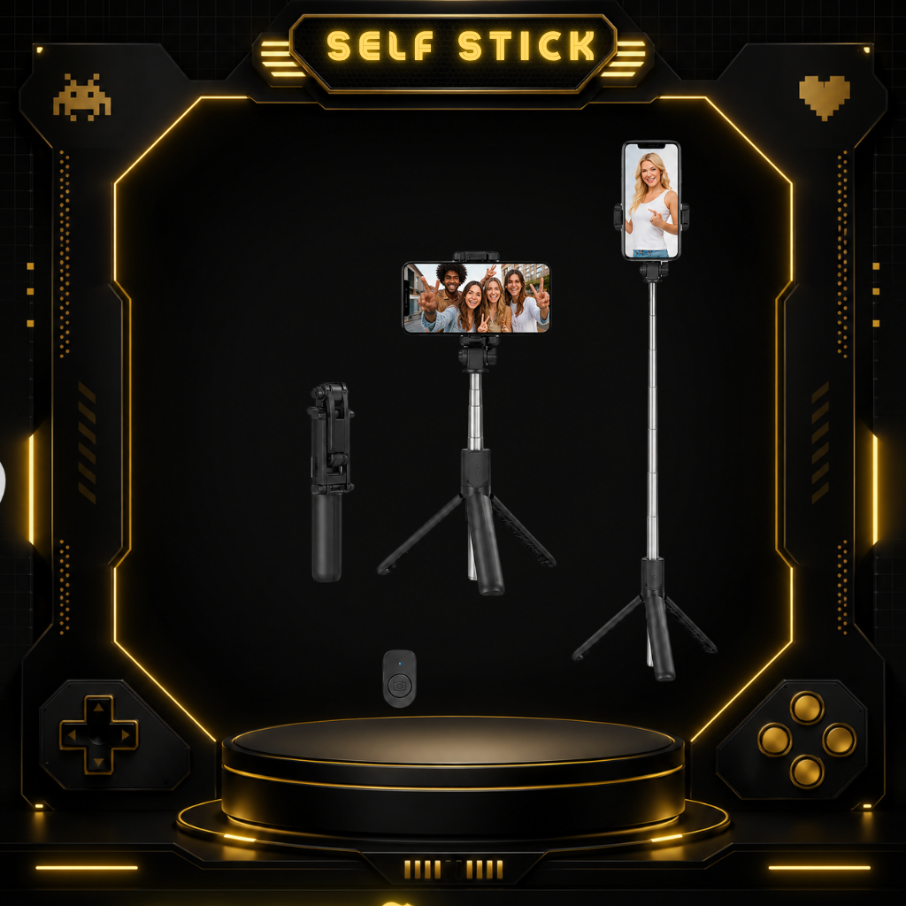 Bastão Selfie Stick F210 com Tripé e Controle Bluetooth