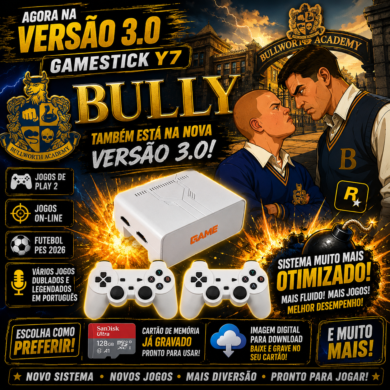 Cartão Sd Para Game Stick Y7 V3.0 2026 - Imagem 2