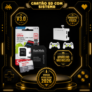 Cartão Sd Para Game Stick Y7 V3.0 2026